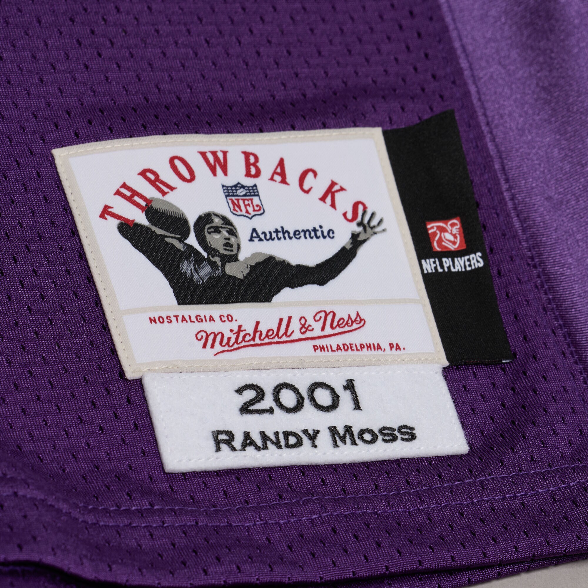 [LK] Randy Moss Minnesota Vikings 2001 Authentic Throwback Jersey - Purple