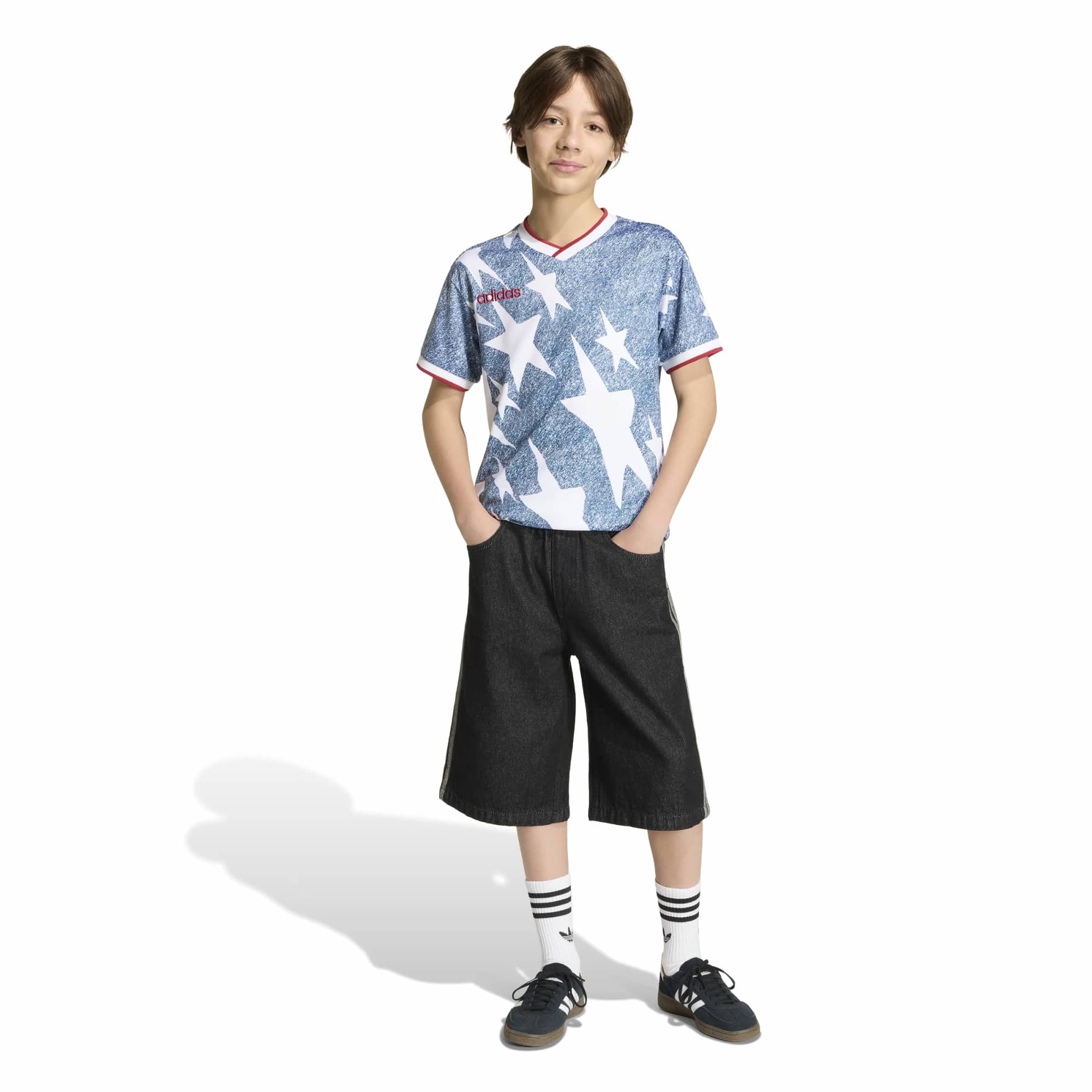 [SJH] Youth USA 1994 Denim Graphic Fashion Jersey - Blue