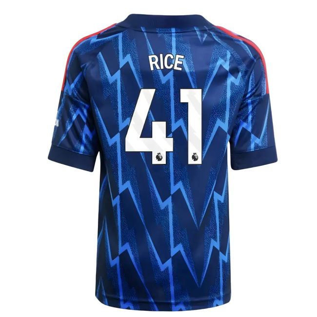 2025-2026 Arsenal Away Match Jersey - Trendy Rare Find Rice 41 Ad#243