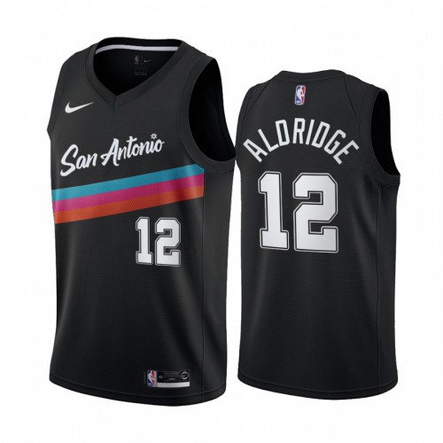 LAC Black Nike A. Spurs #12 NBA Jersey NBA Fan Apparel Game Day Wear