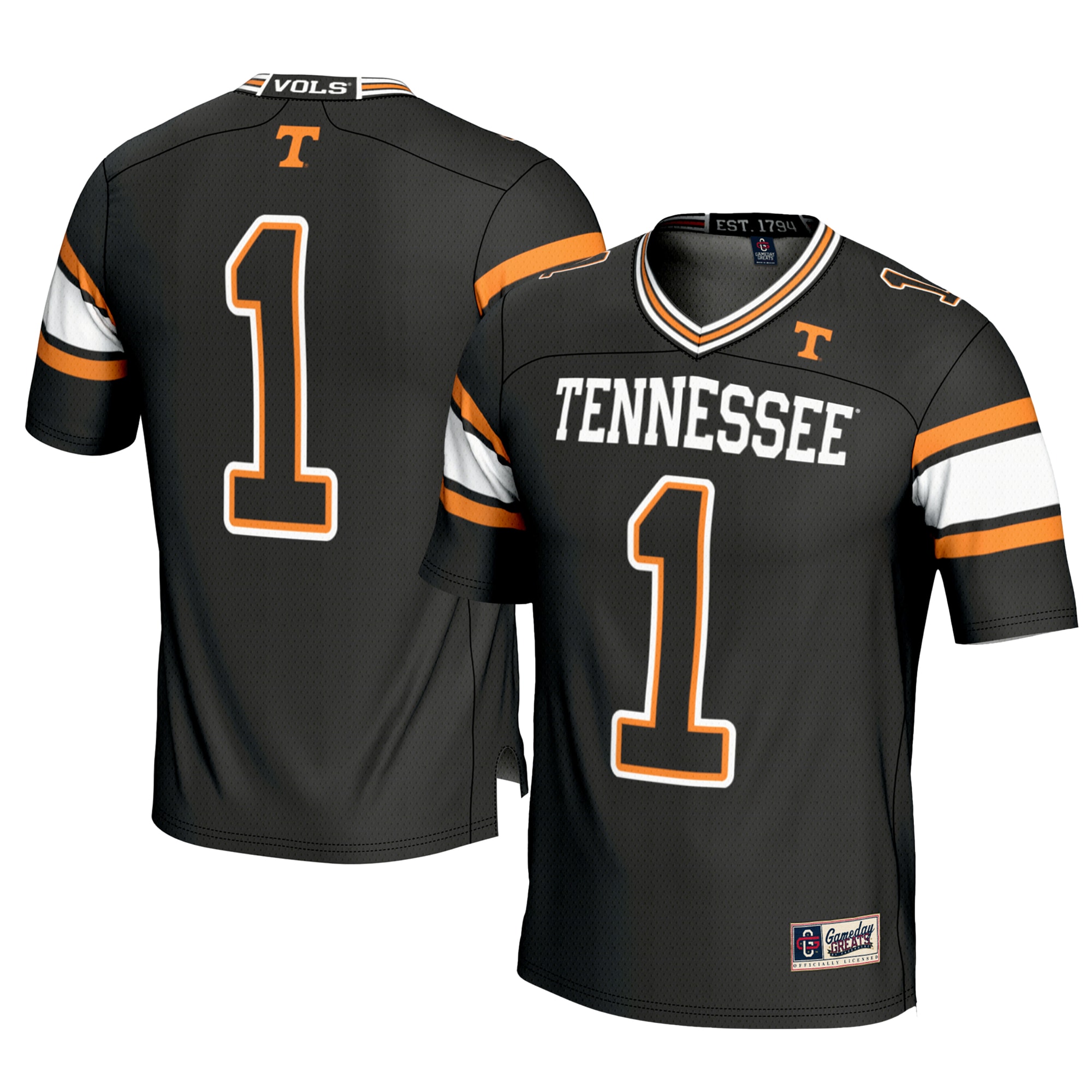 [NJP] Tennessee Volunteers GameDay Greats Football Jersey - Black