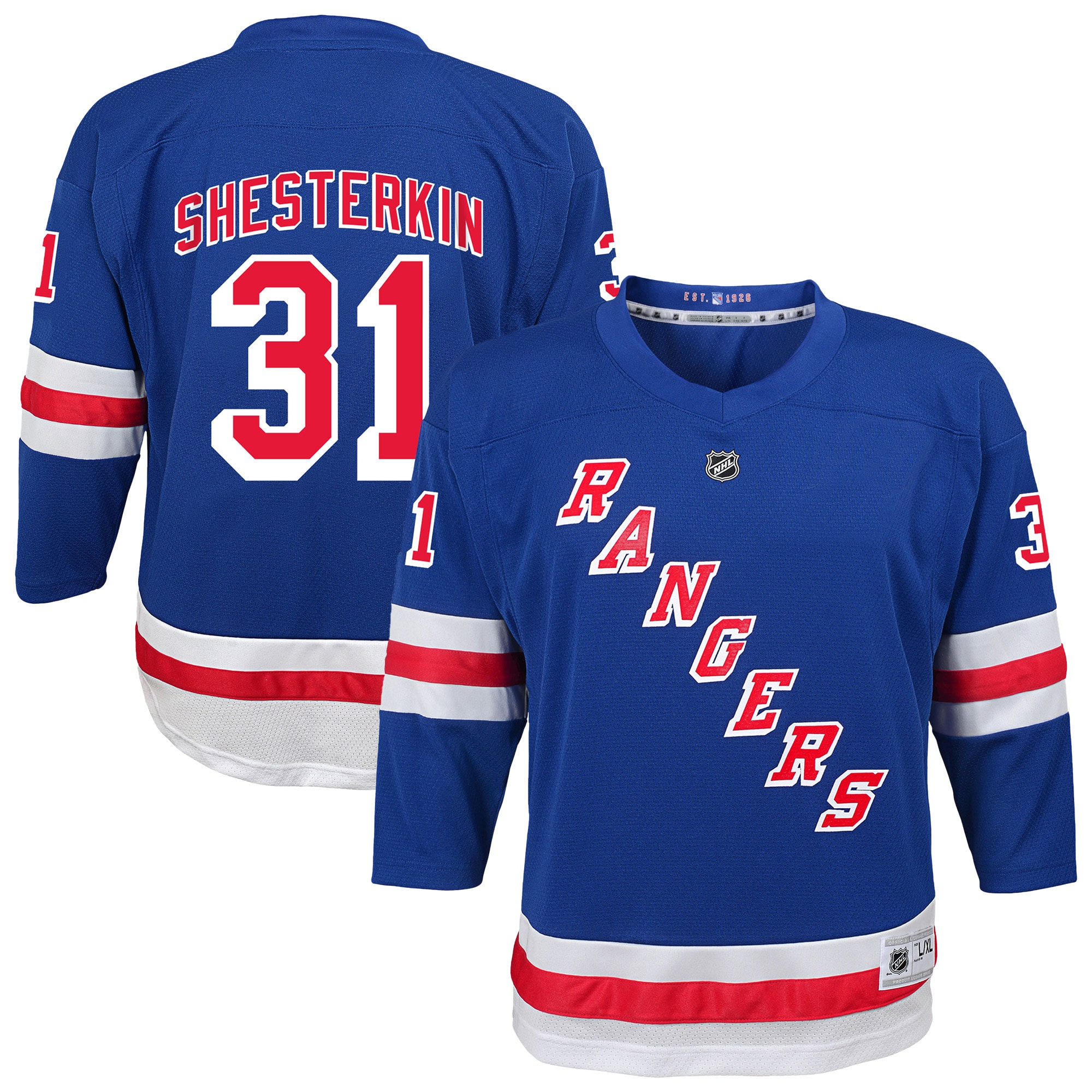 [SJH] Women's Igor Shesterkin New York Rangers Home Replica Player Jersey - Blue