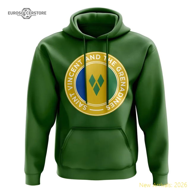 Outstanding Saint Vincent And The Grenadines Football Badge Hoodie