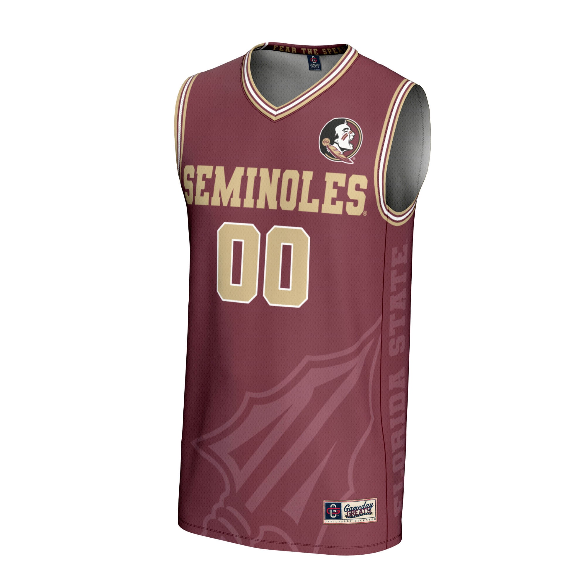 [NJP] Florida State Seminoles GameDay Greats Youth NIL Pick-A-Player Men's Basketball Icon Print Lightweight Jersey - Garnet