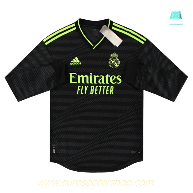 2022-2023 Real Madrid Authentic Long Sleeve Third Shirt (BALE 11)