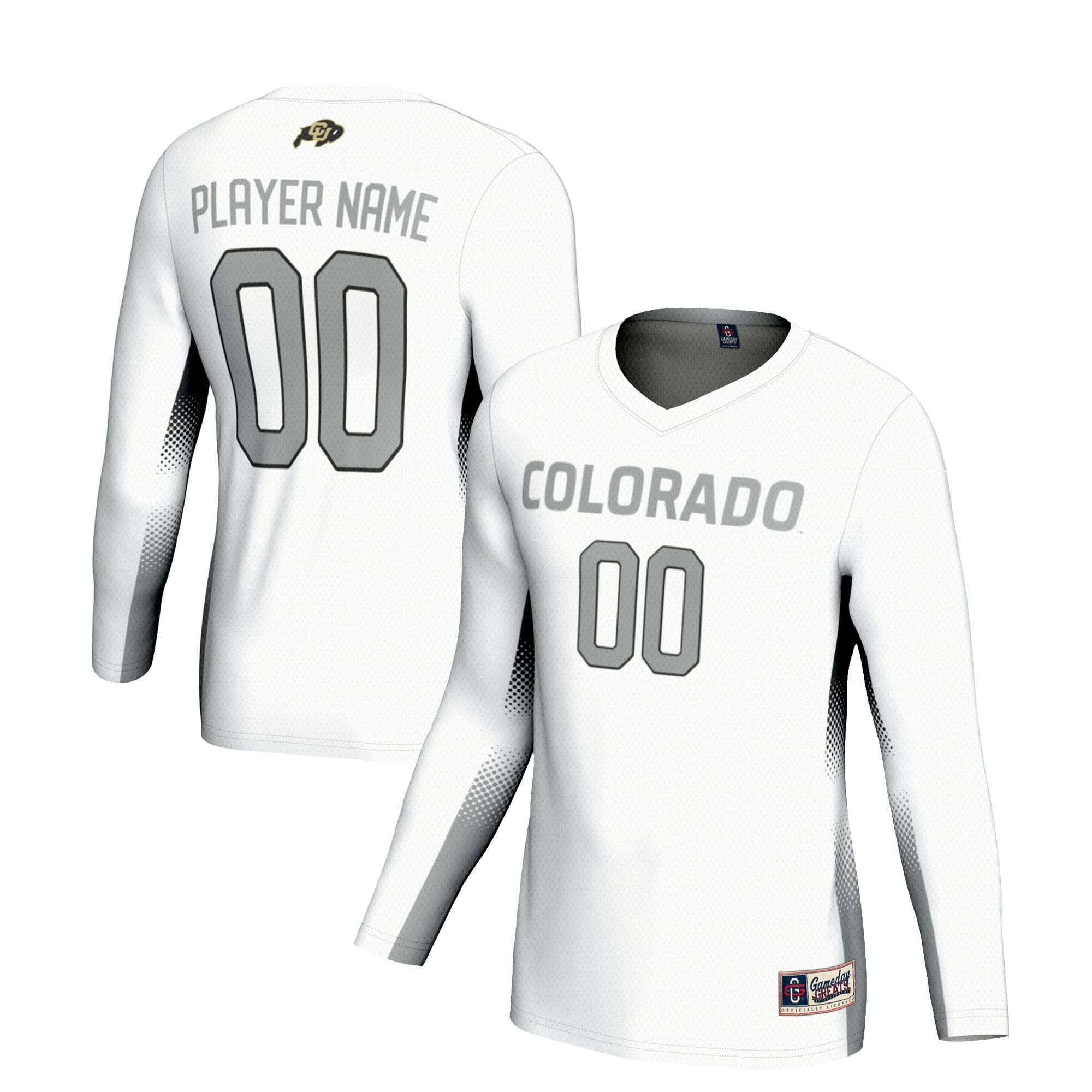 [NJP] Colorado Buffaloes GameDay Greats Unisex Adult NIL Lightweight Volleyball Jersey - White