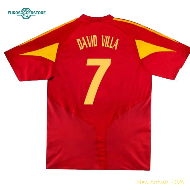 Football Team David Villa High-quality Kids Jersey Drycell Easy-care