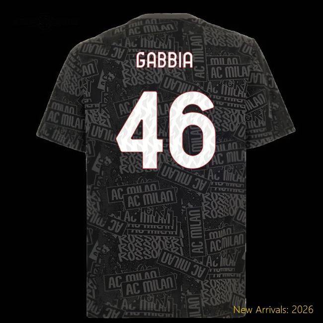 Premium 2025-2026 Ac Milan Ftblculture Tee Aop (black) (gabbia 46)