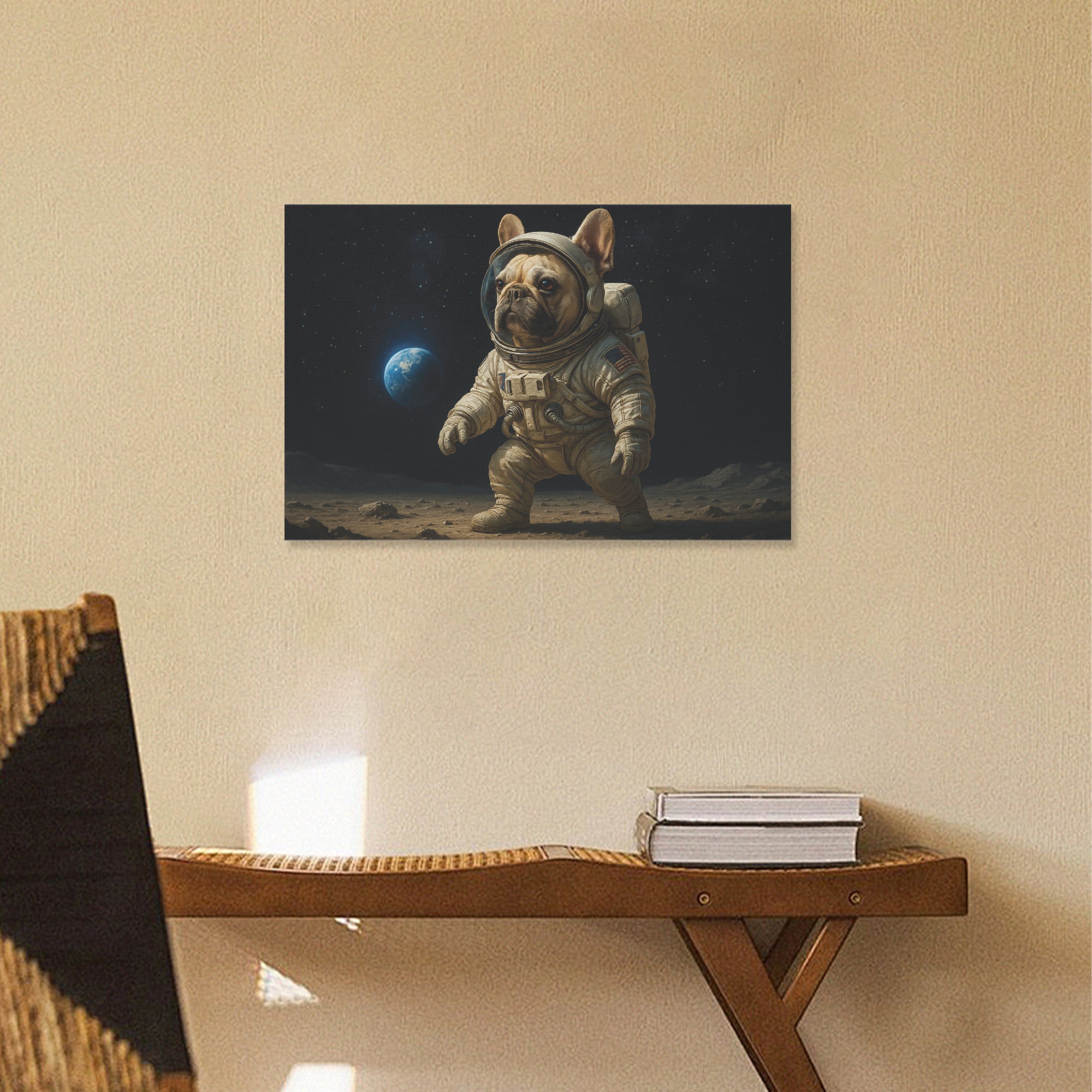 French Bulldog Fiona Adorable Frenchie Canvas Wall Art Durable Dog Item