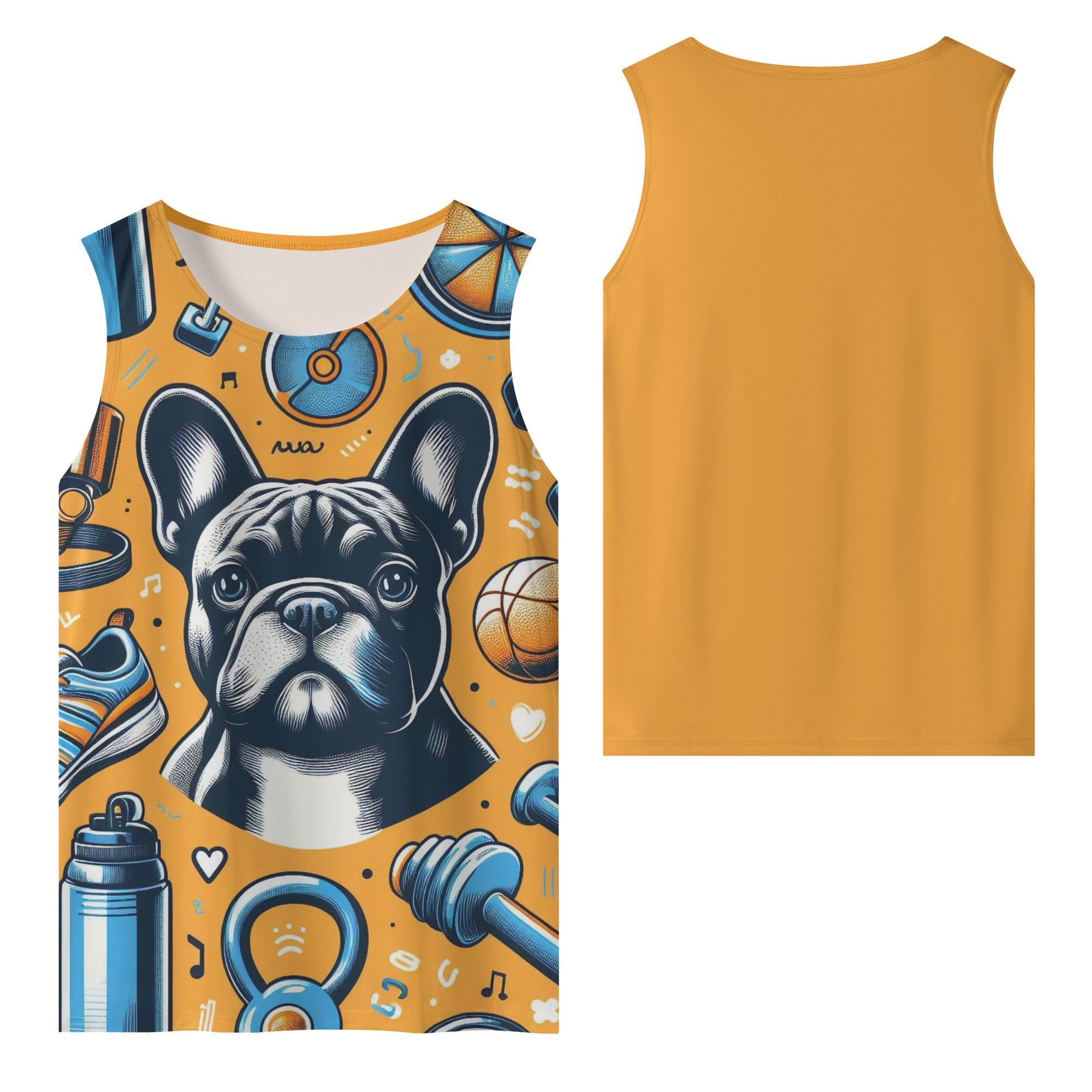 French Bulldog Lover Bruno Men Tank Tops Comfy Casual Apparel