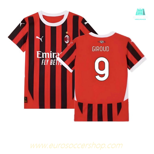 2024-2025 AC Milan Home Shirt (Kids) (Giroud 9)