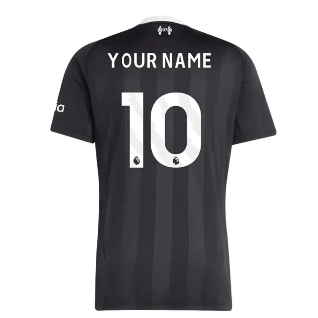 2025-2026 Liverpool Third Goalkeeper Shirt (Black) (Your Name)