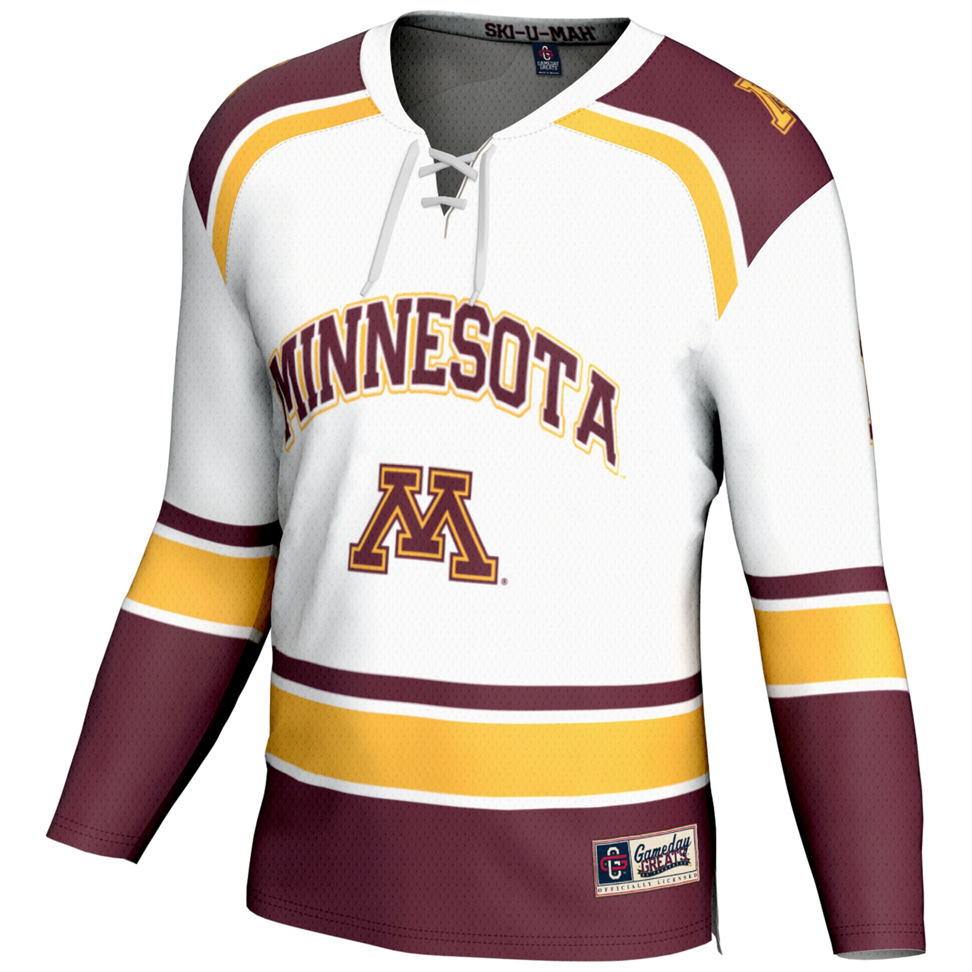 [DDG] Minnesota Golden Gophers GameDay Greats Youth Hockey Jersey - White
