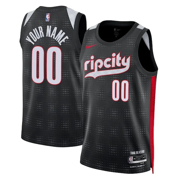 Portland Trail Blazers Nike Unisex 2024/25 Custom Swingman Jersey - City Edition - Black