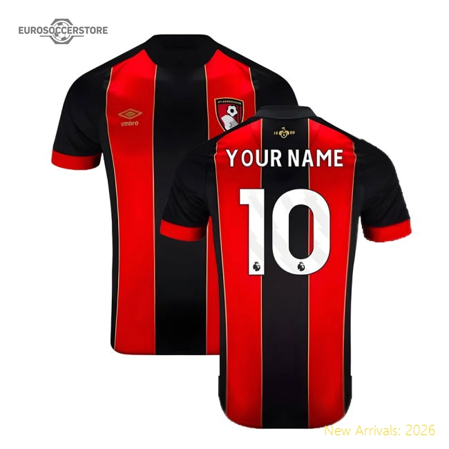 Bournemouth Epl Home Top-tier Jersey Performance Fabric