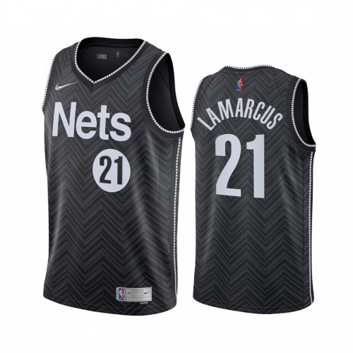 Black BKN Brooklyn Nets #21 Performance Jersey NBA Fan Apparel