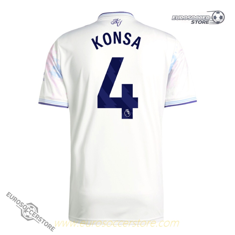 Aston Villa Third KONSA 4 Football Jersey for the 25-26 Season