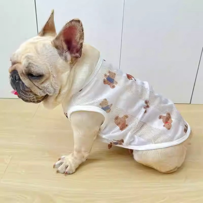 Tailvent Frenchie Summer Mesh Vest – Breathable Sun Protection Shirt