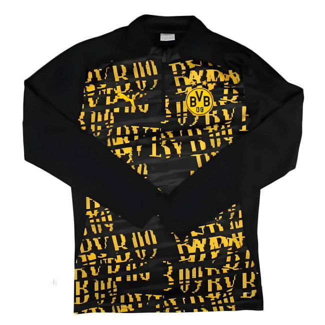 2024-2025 Shirt by Borussia Dortmund Prematch 1/4 Zip Top (Adult