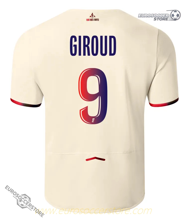 Lille's 25-26 Away Jersey Featuring GIROUD 9