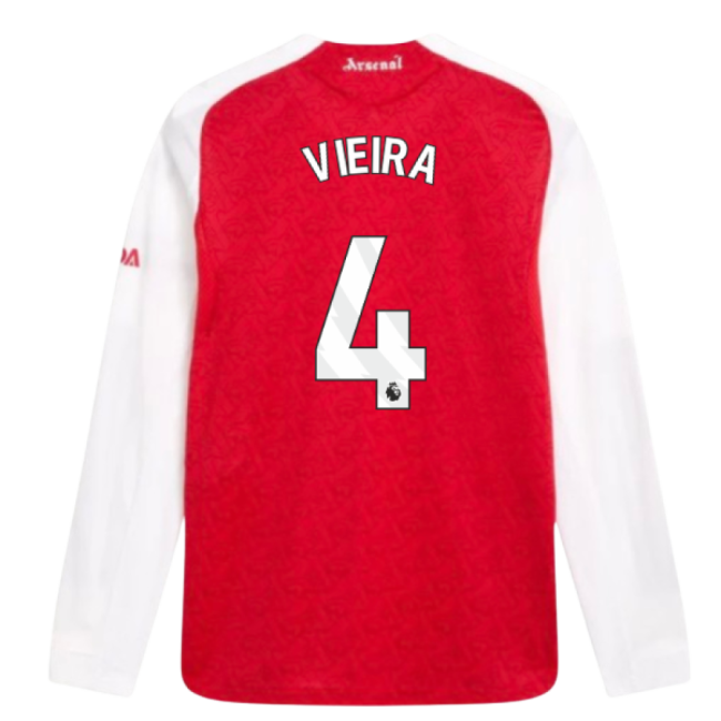 Arsenal 2025-20 Home Football Shirt Vieira (4) L M S