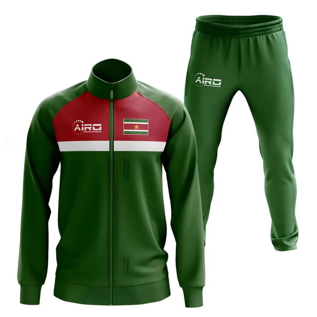 Suriname Concept Football Tracksuit (Green)