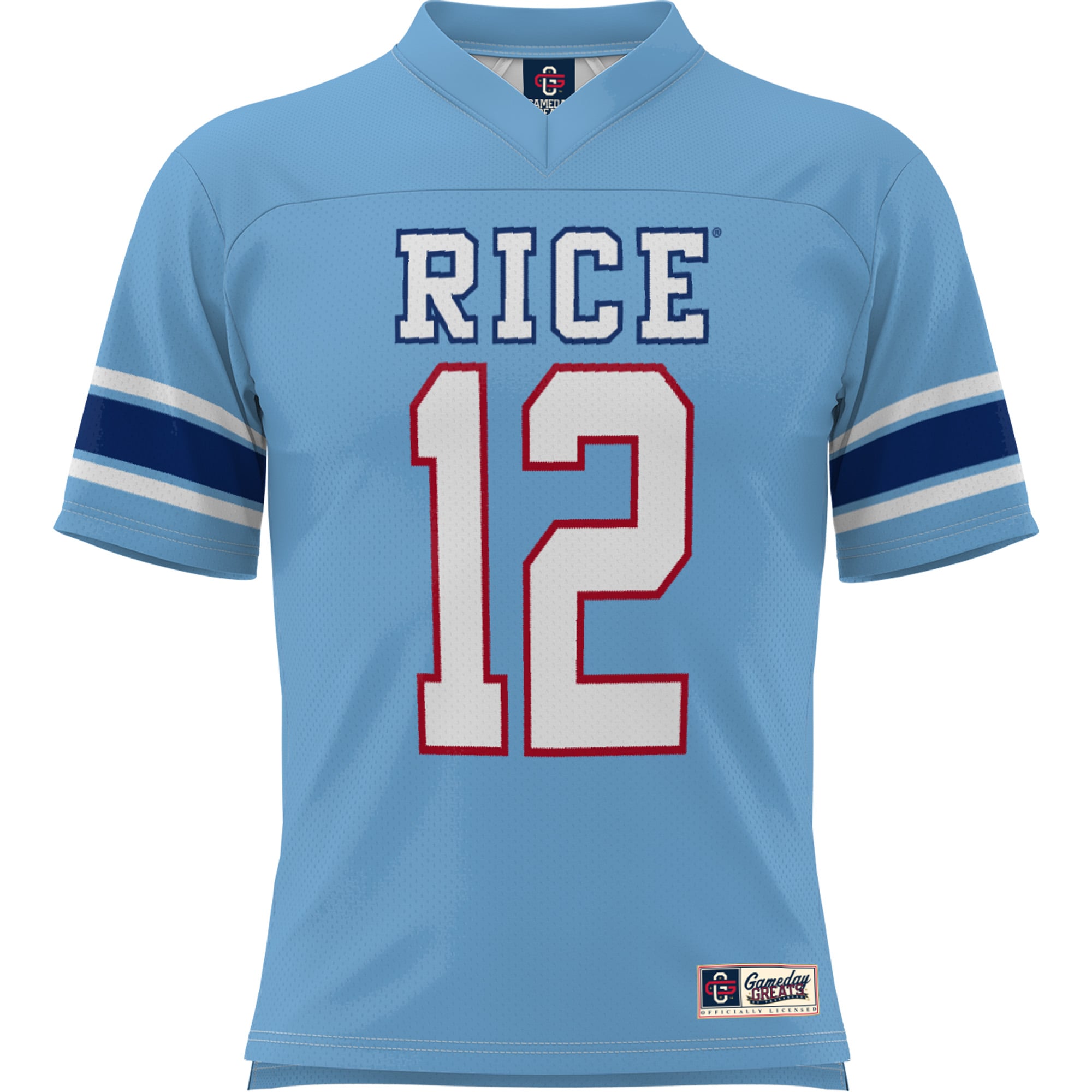 Youth #1 Light Blue Rice Owls Football Jersey