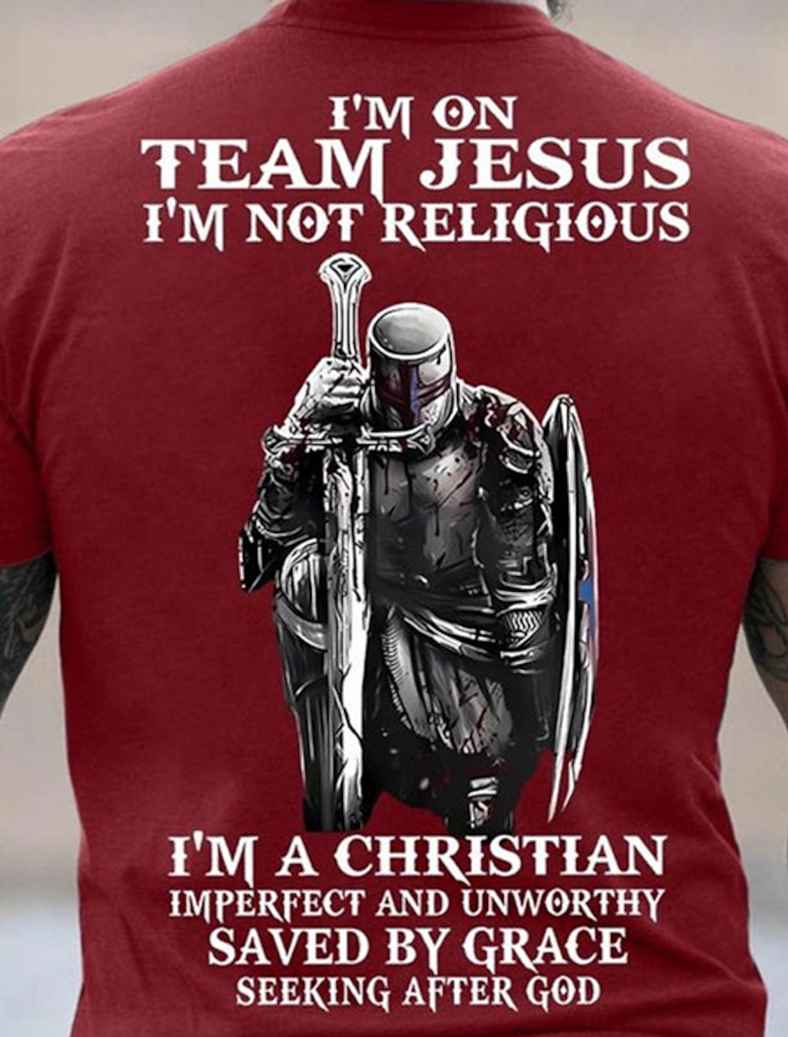 Mens Faith Hope Love T-Shirt, Christian Inspirational Graphic Tee with Heartbeat Cross Design
