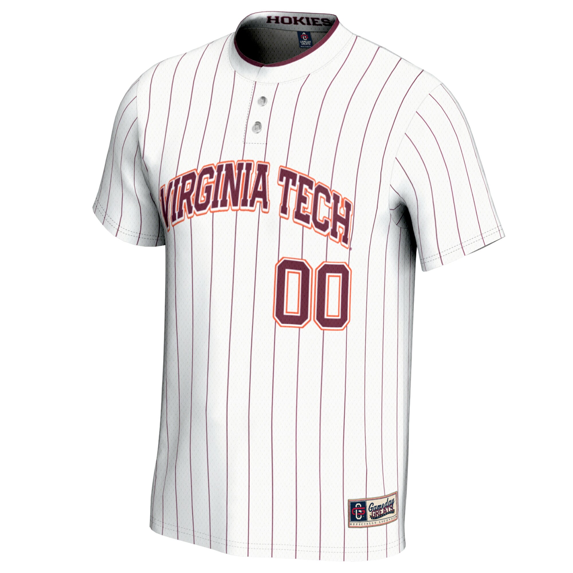 [DDG] Virginia Tech Hokies GameDay Greats Unisex NIL Pick-A-Player Lightweight Softball Jersey - White