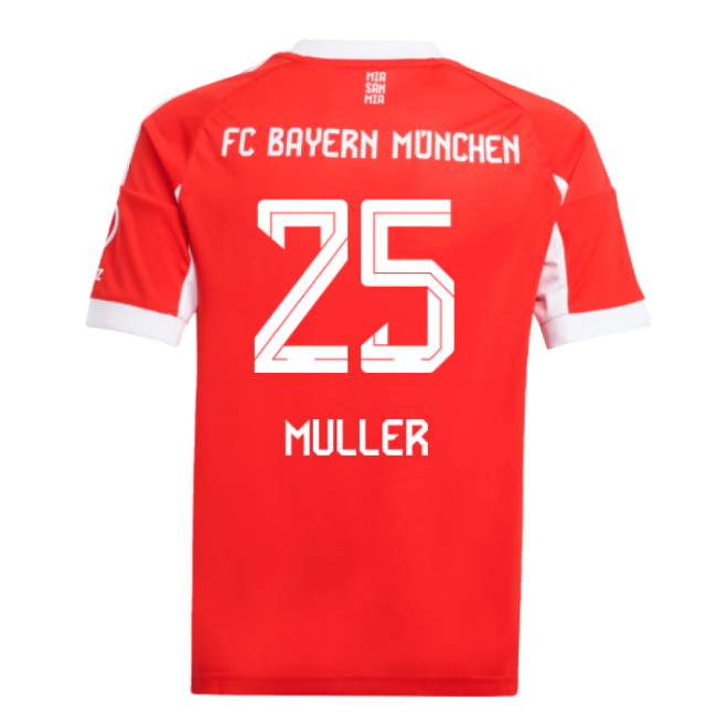 2025-2026 Bayern Home Shirt - Kids (Muller 25) Reinforced Seams