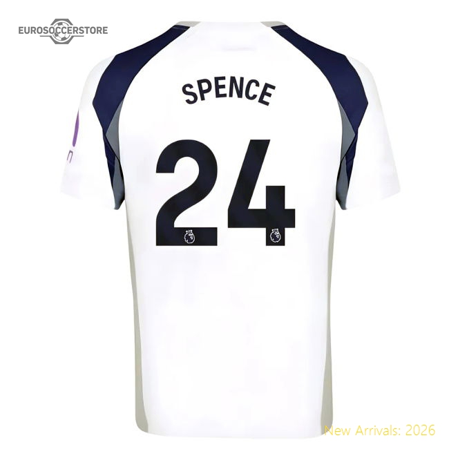 2025-2026 Tottenham Hotspur Home Football Jersey (Spence 24)