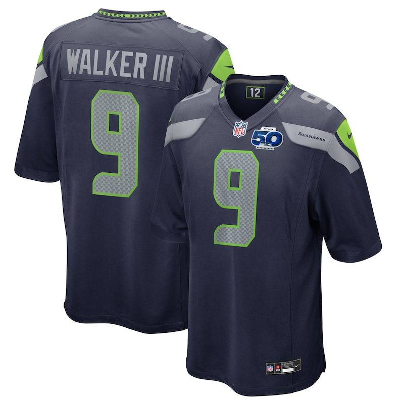 None Kenneth Walker III SEA Seahawks Retro Genuine Jersey for NFL Fans