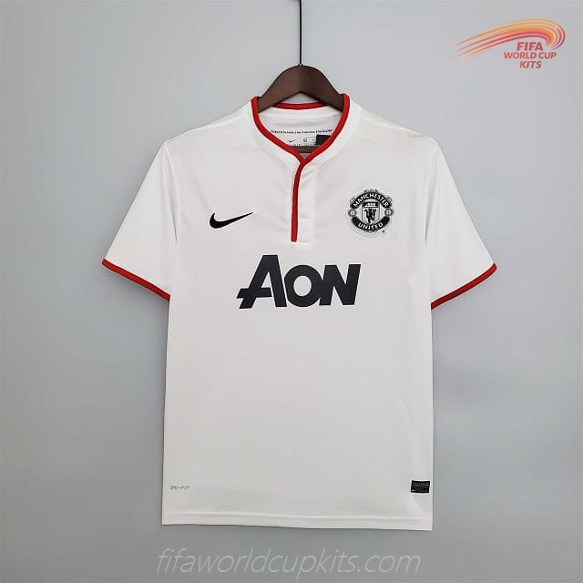 Manchester United 13-14 Away White Football Kit