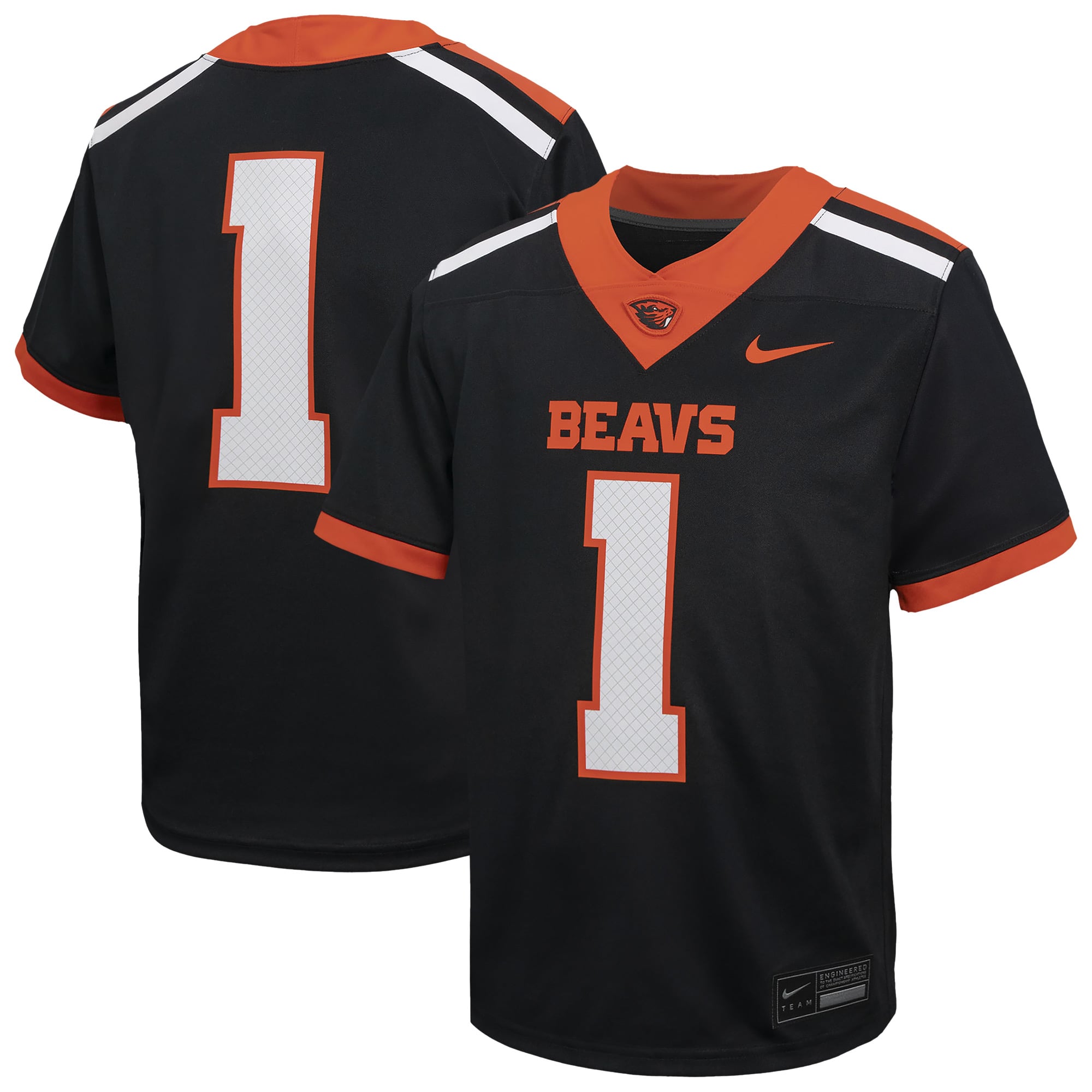 #1 Oregon State Beavers Nike Youth Untouchable Football Jersey - Black