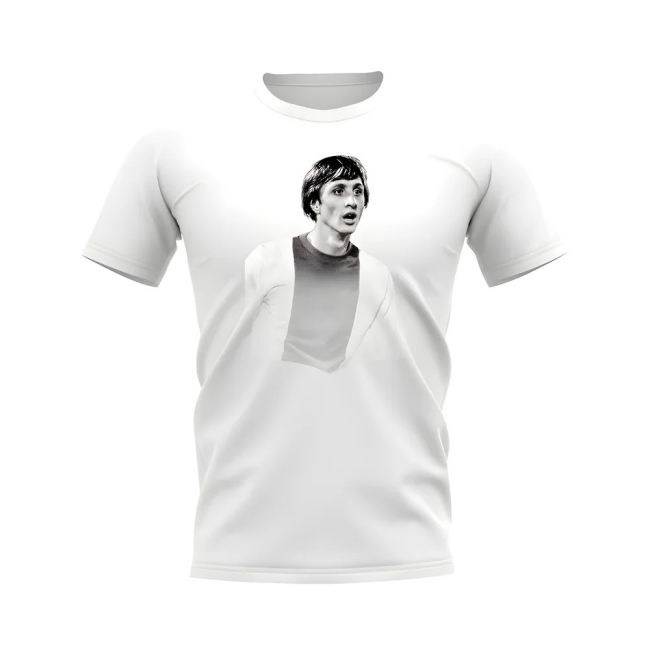 Premium 2025-2026 Ajax T-shirt White With Vintage Design - Total
