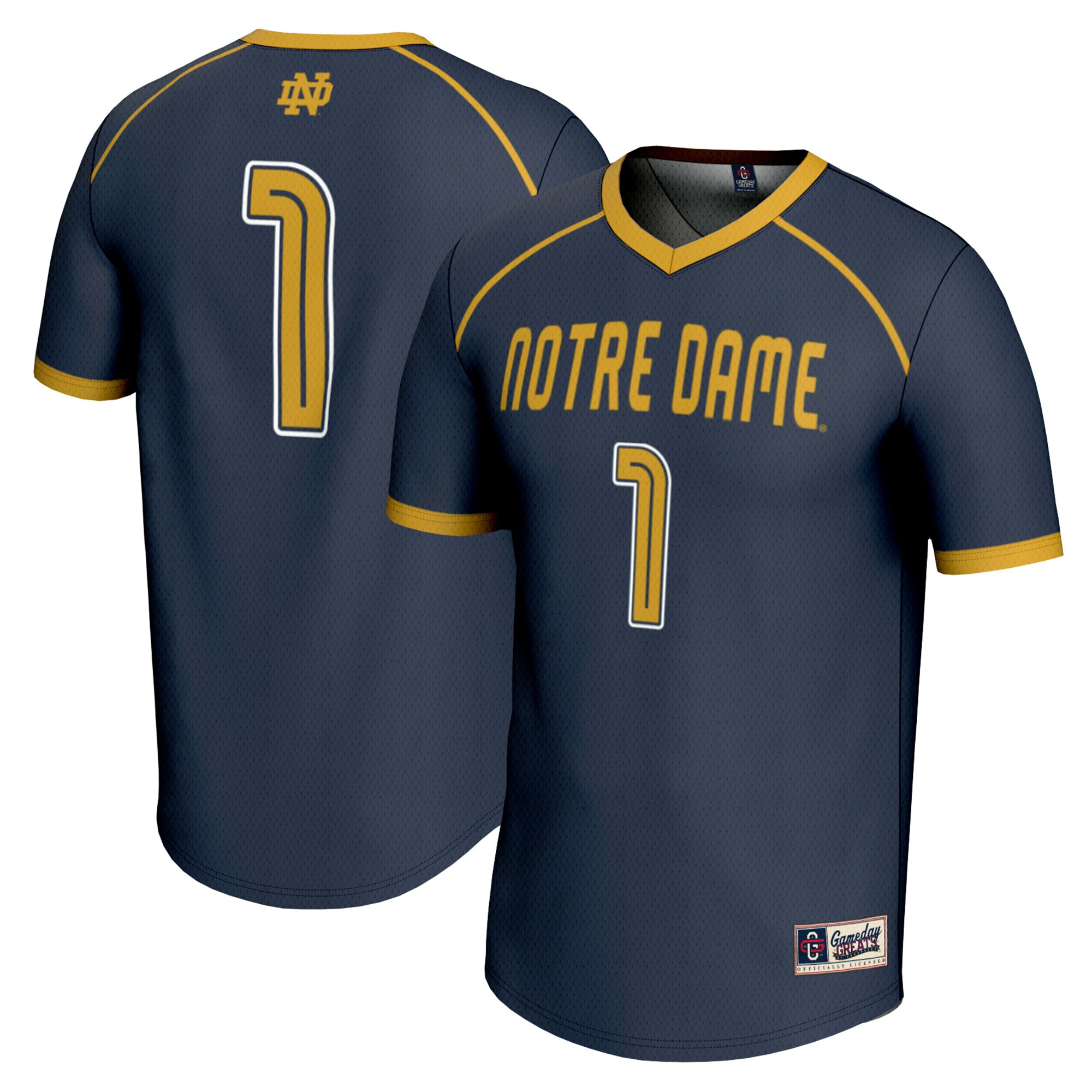 [DDG] Notre Dame Fighting Irish GameDay Greats Unisex Lightweight Women's Lacrosse Jersey - Navy