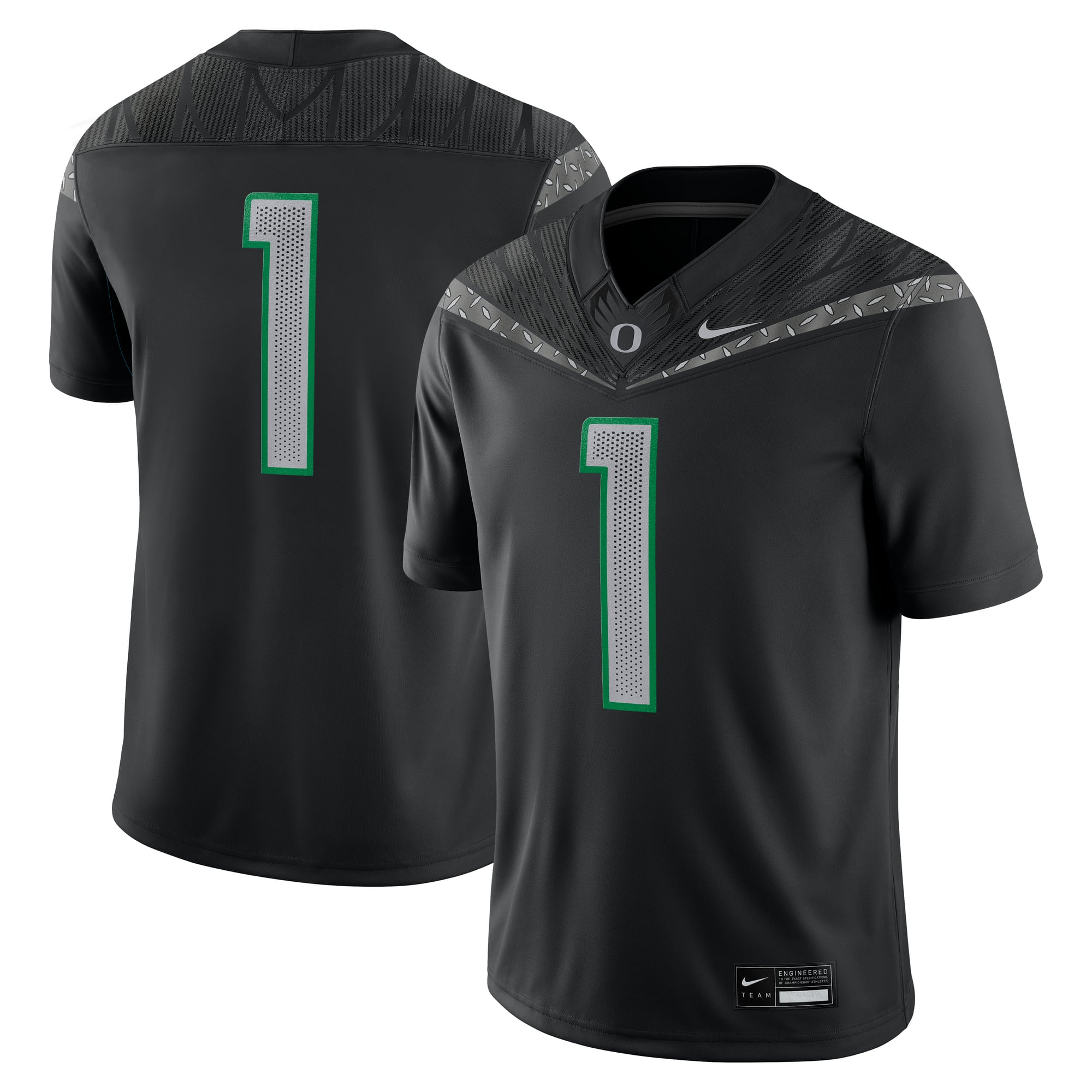 #1 Oregon Ducks Nike Game Jersey - Black