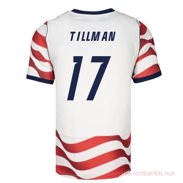 2026-2027 USA USMNT Match Home Authentic Jersey (Tillman 17)