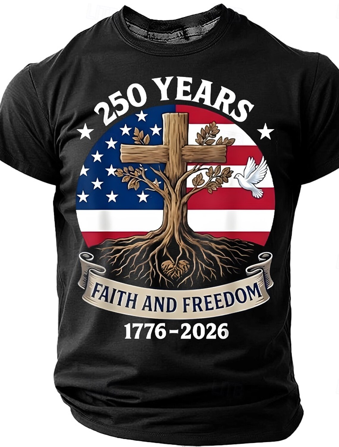 Bible 4th of July 2026 250th Memorial Day US Flag T-Shirt