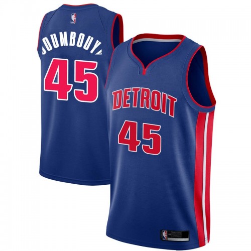 Pistons Blue Detroit Pistons #45 Nike Jersey - Basketball Jersey