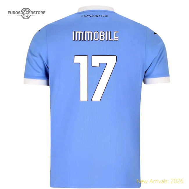 Lazio Immobile Elite Home Jersey Calcio Italiano Adidas Climacool