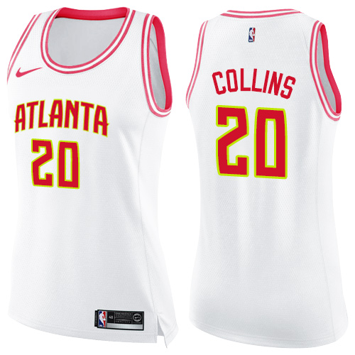 Durable Hawks J. Collins #20 2024 Icon Swingman NBA Jersey White -