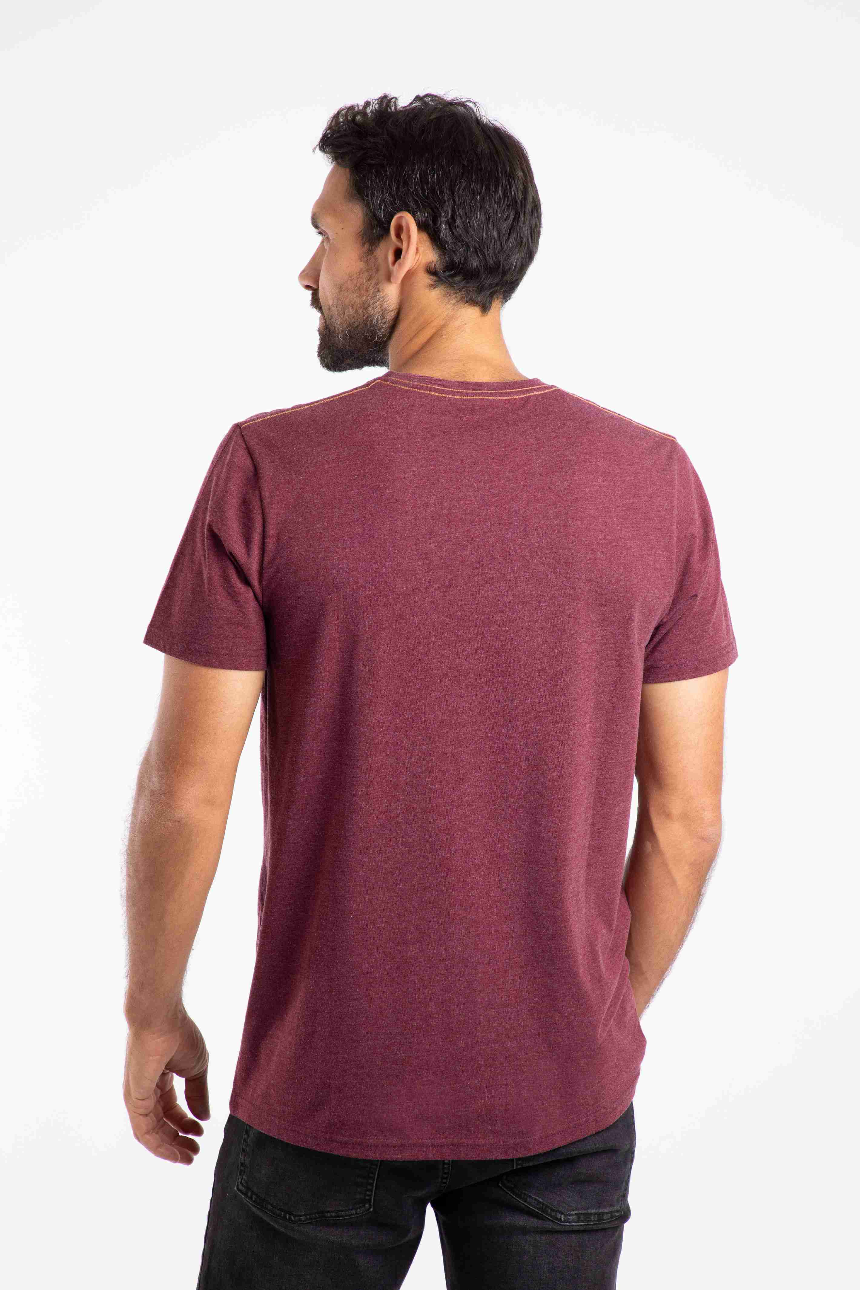 Explorer Front Print Graphic T-Shirt Aubergine