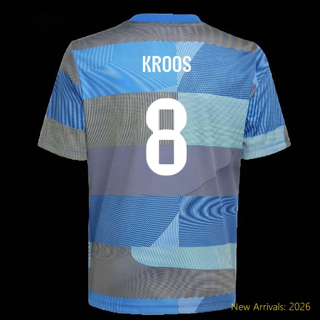 2025-2026 Real Madrid Pre-Match Shirt (Blue) - Kids (Kroos 8)