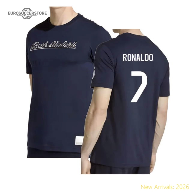 2025-2026 Real Madrid US Tee (Navy) (Ronaldo 7)