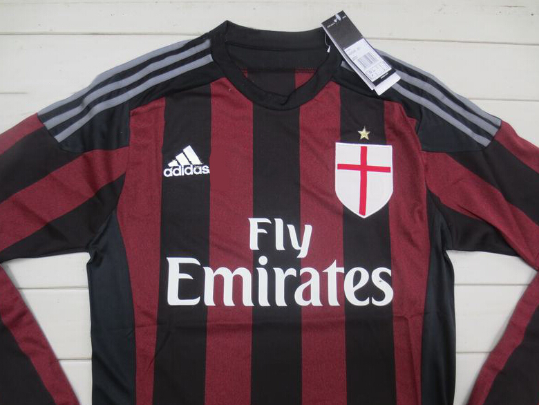 Professional Grade Ac Milan 201516 Home Long Sleeve Shirt