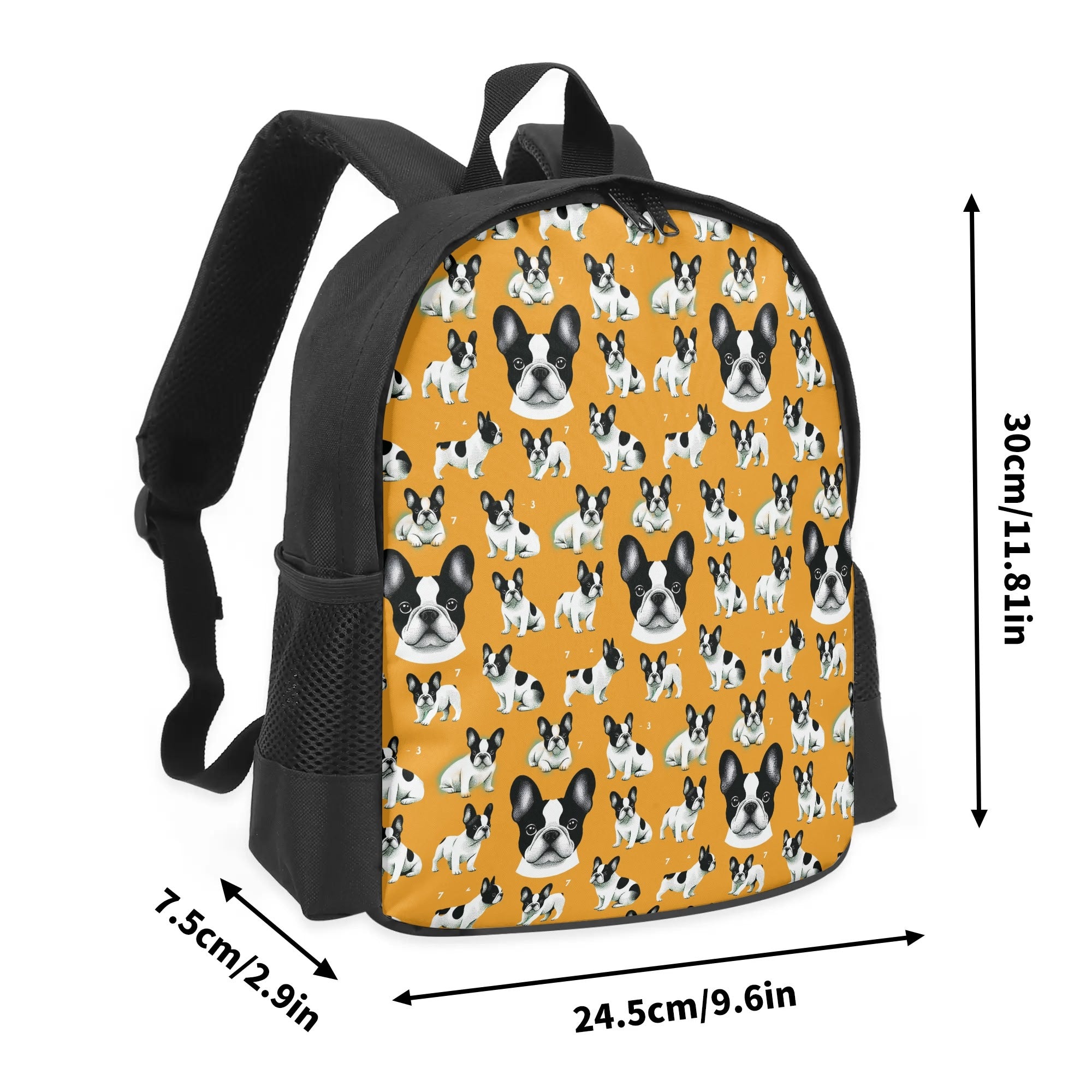 French Bulldog Bailey Kids School Backpack Cute Frenchie Essential