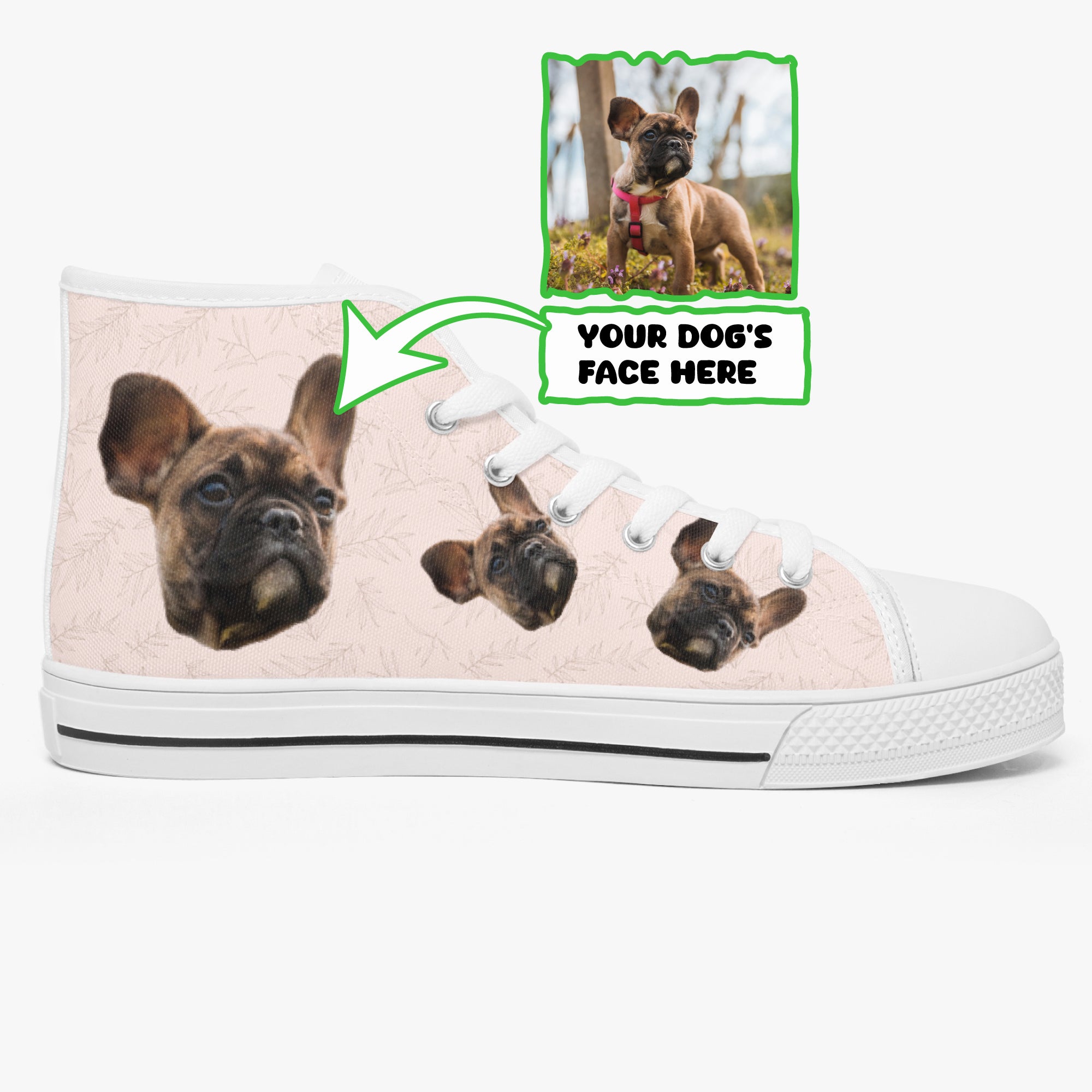 Trendy Phoebe - Personalized Classic High-top Canvas Shoes for Everyday