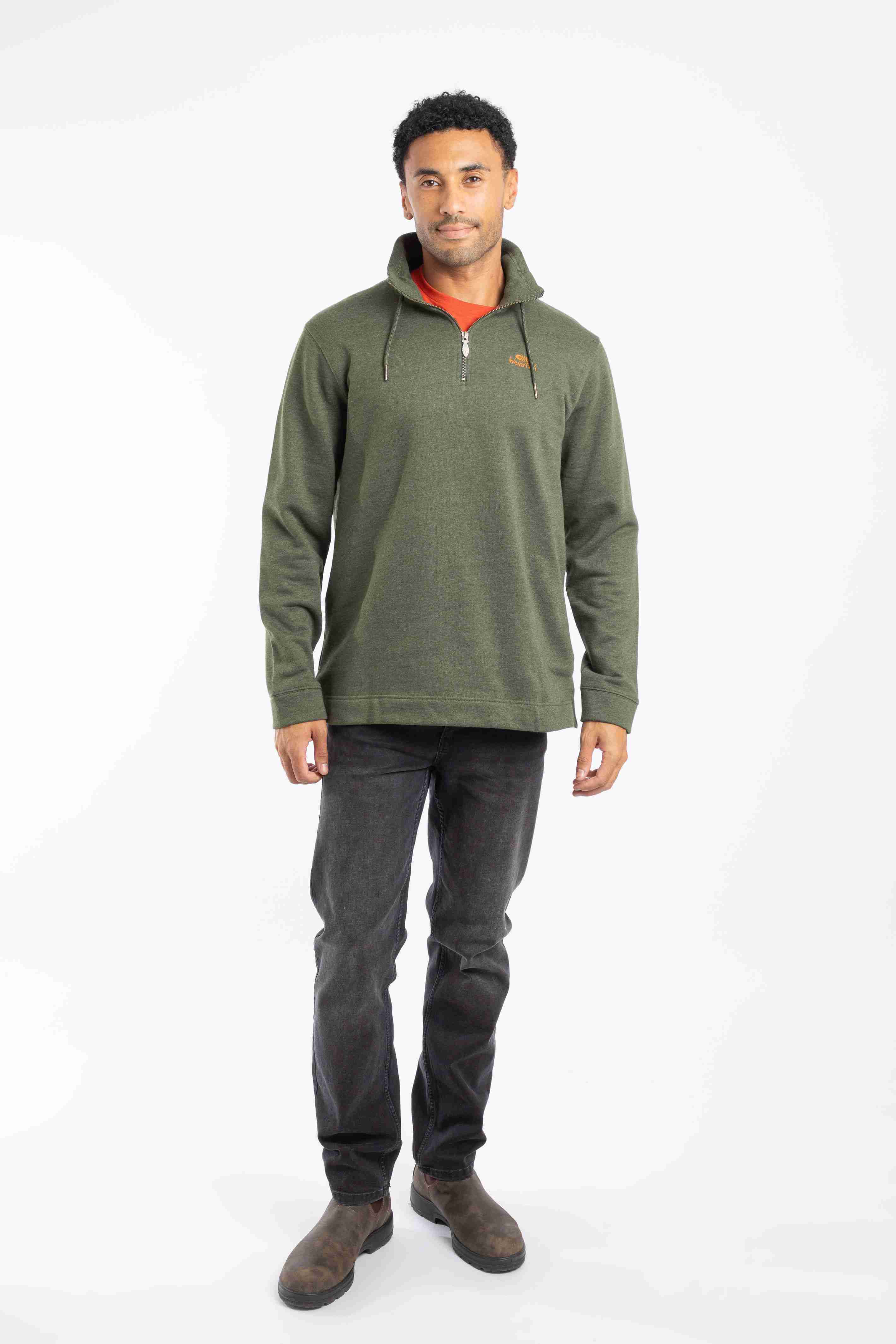 Brampton 1/4 Zip Sweatshirt Fir Green