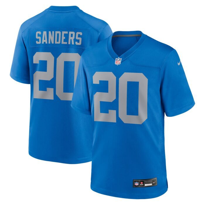 None Men's DET Lions Retro Durable Jersey Game Day Wear